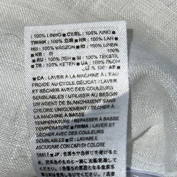 GAP optic white linen Oversized Boyfriend shirt size Large Tall - Picture 14 of 14